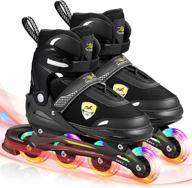 adjustable light up inline skates for kids and adults - ideal for girls and boys, beginners, indoor and outdoor skating fun logo