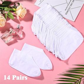 img 3 attached to 🧦 14 Pairs of Moisturizing Socks: Overnight Spa Treatment for Dry Feet - Cotton Cosmetics Spa Socks for Effective Moisturizing and Enhancing Women and Men Feet Care, White