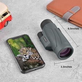 img 1 attached to 🔭 Zipforce 12x50 HD Portable Monocular Telescope - Waterproof/Fogproof, Ideal for Wildlife Watching, Bird Watching, Camping, Hunting & Hiking