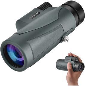 img 4 attached to 🔭 Zipforce 12x50 HD Portable Monocular Telescope - Waterproof/Fogproof, Ideal for Wildlife Watching, Bird Watching, Camping, Hunting & Hiking