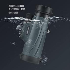 img 3 attached to 🔭 Zipforce 12x50 HD Portable Monocular Telescope - Waterproof/Fogproof, Ideal for Wildlife Watching, Bird Watching, Camping, Hunting & Hiking