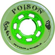 🟢 enhance performance with atom poison hybrid roller skate wheels (green) logo