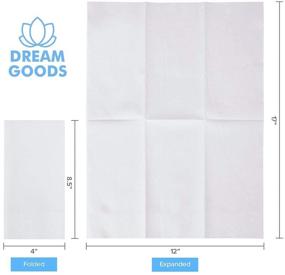 img 2 attached to 🛀 Dream Goods Decorative Bathroom Napkins [100 Pack] Premium Linen-Feel Paper Hand Towels – Soft and Absorbent Guest Towels For Kitchen, Bathroom, Dinners, Weddings Parties or Events [White]
