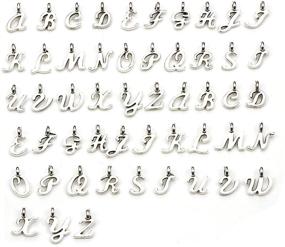 img 1 attached to 🔤 WOCRAFT 130Pcs ABC Letter Alphabet Mini A-Z Letter Charms: Add Personalization to Jewelry & Crafts with Alphabetic Loose Beads Set - DIY Necklace Bracelet Set of 5 (10932)