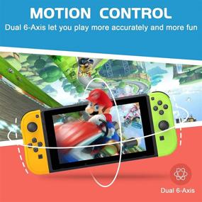 img 2 attached to 🎮 D.Gruoiza Switch Controllers: Joy-Pad with Wake Up Feature and Enhanced Grip for Nintendo Switch (Yellow and Green)
