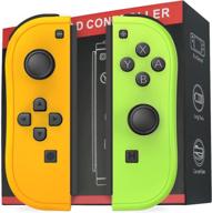 🎮 d.gruoiza switch controllers: joy-pad with wake up feature and enhanced grip for nintendo switch (yellow and green) логотип