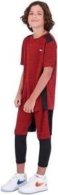 img 2 attached to 👕 3-х частый спортивный комплект для детей: Баскетбольные шорты, спортивная футболка и леггинсы для спорта и тренировок - улучшенный SEO.