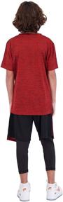 img 1 attached to 👕 3-х частый спортивный комплект для детей: Баскетбольные шорты, спортивная футболка и леггинсы для спорта и тренировок - улучшенный SEO.