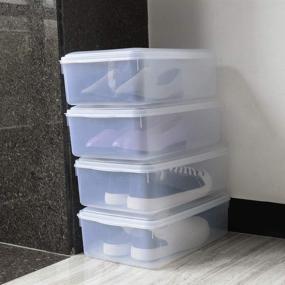 img 1 attached to 📦 Pekky 11 Quart Clear Plastic Toy Storage Containers with Lid - Set of 2 Bins