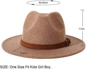 img 2 attached to Шляпа с пряжкой Jastore Vintage 🧢 Fedora - Неотъемлемый аксессуар для мальчиков