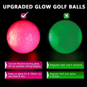 img 3 attached to THIODOON Glow in the Dark LED Golf Balls - Resettable Time, Light Up Night Golf Balls in 6 Colors for Your Choice