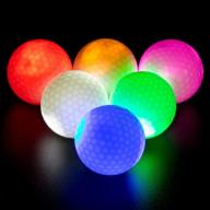 thiodoon glow in the dark led golf balls - resettable time, light up night golf balls in 6 colors for your choice logo