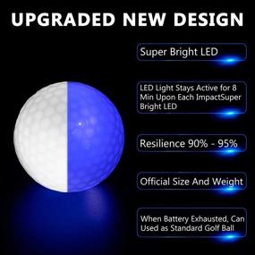 img 1 attached to THIODOON Glow in the Dark LED Golf Balls - Resettable Time, Light Up Night Golf Balls in 6 Colors for Your Choice