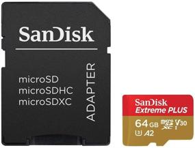 img 1 attached to 📸 Enhanced Performance: SanDisk Extreme Plus 64GB microSDXC UHS-I Card with Adapter (SDSQXBZ-064G-ANCMA)