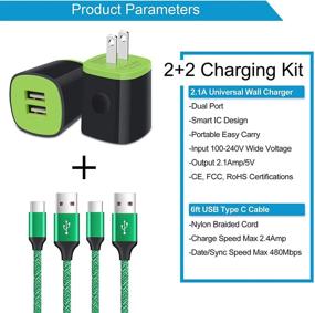 img 3 attached to ⚡️ Fast Charging Type C Charger Cable for Samsung Galaxy S21+ S21 Ultra S20 FE 5G S10E S10 Plus Note 20 Ultra A10E A01 A11 A21 A31 A51 A71 A20 A30 A50 - 2-Pack with Wall Plug Power Adapter