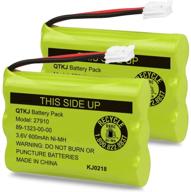 🔋 qtkj cordless phone battery: compatible with motorola sd-7501 md7161 at&amp;t 27910 89-1323-00-00 e1112 e2801 tl72108 vtech i6725 radioshack 23-959 (2-pack) logo