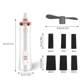 img 3 attached to Efficient Glue Shaker for Eyelash Extensions: Eenten Nail Lacquer Shaker 💃 with Multiple Connectors and Sizes - Electric Lash Glue & Nail Polish Mixer