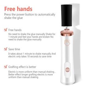 img 1 attached to Efficient Glue Shaker for Eyelash Extensions: Eenten Nail Lacquer Shaker 💃 with Multiple Connectors and Sizes - Electric Lash Glue & Nail Polish Mixer