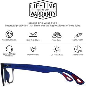 img 1 attached to ✨ Starter Bundle by Gamer Advantage: Blue Light Blocking Gaming Glasses - Reduce Eye Strain, Boost Melatonin, and Enhance True Color Perception