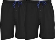 hanes men's 2-pack cotton lounge drawstring knit shorts: ultimate comfort and convenience for leisure logo