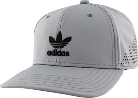 img 1 attached to adidas Originals Men's Circle Mesh Snapback Cap: Trendy and Breathable Headgear for Style and Comfort