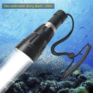 🔦 goldengulf professional scuba diving flashlight: 100m depth, cree l2 led with 1800 lumens, waterproof underwater light, rechargeable 18650 battery - includes charger & gift box logo