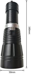 img 3 attached to 🔦 Goldengulf Professional Scuba Diving Flashlight: 100M Depth, Cree L2 LED with 1800 Lumens, Waterproof Underwater Light, Rechargeable 18650 Battery - Includes Charger & Gift Box