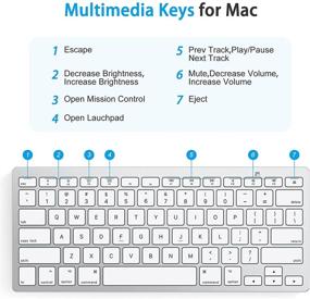 img 2 attached to 🖥️ OMOTON Bluetooth Keyboard for Mac: Compact Wireless Keyboard for MacBook Pro/Air, iMac, Mac Mini, and More!