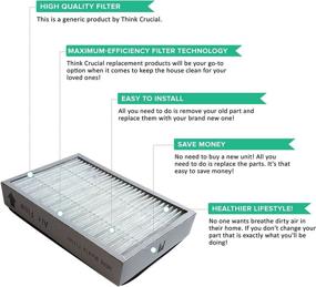 img 2 attached to 🔍 Crucial Vacuum Replacement Vacuum Filter Part # 86880, 20-86880 and 40320 - Compatible With Kenmore Vacs - Kenmore EF2 HEPA Style Filter for Progressive and Intuition Models - Ideal for Home and Office Use (4 Pack)