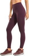 crz yoga women's hugged feeling training leggings 25 inches: high waist compression pants for tummy control in workouts logo