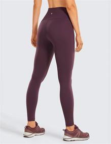 img 3 attached to CRZ YOGA Women's Hugged Feeling Training Leggings 25 Inches: High Waist Compression Pants for Tummy Control in Workouts