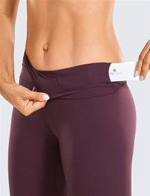 img 2 attached to CRZ YOGA Women's Hugged Feeling Training Leggings 25 Inches: High Waist Compression Pants for Tummy Control in Workouts