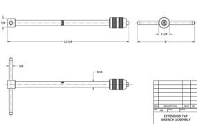 img 1 attached to Starrett 93F T Handle Wrench Size