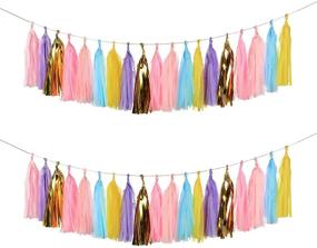 img 4 attached to Tissue Tassel Garland Birthday Unicorn