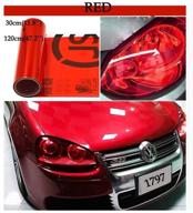 🚗 enhance the look of your car lights with komas 12" x 48" tint vinyl film sticker sheet roll in glossy red - complete with squeegee + cutter! logo