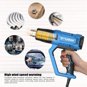 img 1 attached to 🔥 G LAXIA 2000W Heat Gun with LCD Display- 4 Nozzles, 1 Scraper Included – Temperature Range 120°F-1200°F