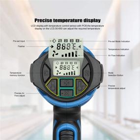 img 2 attached to 🔥 G LAXIA 2000W Heat Gun with LCD Display- 4 Nozzles, 1 Scraper Included – Temperature Range 120°F-1200°F