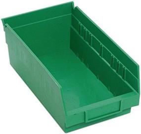 img 1 attached to 🟢 Quantum Storage QSB102GN 30-Pack Hanging Plastic Shelf Bin Storage Containers, Green - 4" x 11-5/8" x 6-5/8