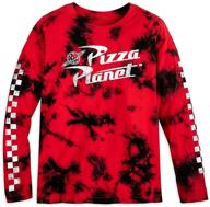 🍕 kids' toy story disney pixar pizza planet tie dye t-shirt – long sleeve logo