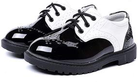 img 2 attached to 👞 DADAWEN Childrens Oxford Toddler Little Boys' Shoes: Stylish and Comfortable Footwear for Kids