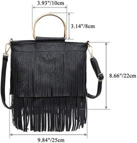 img 3 attached to Stylish Leather Fringe Shoulder Handbags, Wallets, and Crossbody Bags from CHIC DIARY