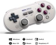 runsnail 8bitdo sn30 pro bluetooth gamepad (g classic edition) with joysticks rumble vibration gamepad for windows logo