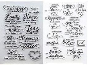 img 4 attached to 🏡 Joyful Home Love You Memory Family Sentiment Clear Stamp Set - Perfect for Card Making, Decoration, and Scrapbooking - Size 11x16cm - 2pc/Set