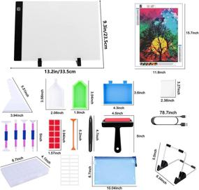 img 3 attached to A4 Световая подсветка для наборов бриллиантовой живописи - Наборы для творчества "Бриллиантовая живопись по номерам", Светодиодная панель освещения, Аксессуары для живописи с бриллиантами, Полное заполнение алмазами 5D, Ремесла искусства из алмазов для декора дома на стену.