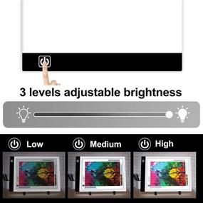 img 2 attached to A4 Световая подсветка для наборов бриллиантовой живописи - Наборы для творчества "Бриллиантовая живопись по номерам", Светодиодная панель освещения, Аксессуары для живописи с бриллиантами, Полное заполнение алмазами 5D, Ремесла искусства из алмазов для декора дома на стену.