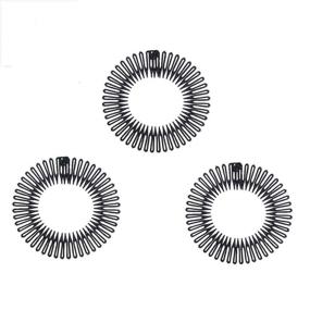 img 3 attached to 👸 Women's Clear Full Circle Stretch Comb Headband - Set of 3 Flexible Plastic Tooth Combs