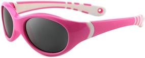 img 4 attached to 🕶️ Sporty Polarized Sunglasses for Kids, Age 3-10, with UV Protection, TR90 Material, and Flexible Design