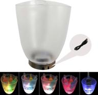 pesandy led ice bucket, 4l large capacity wine ice bucket with multi colors changing for party, home, bar - waterproof champagne retro wine drink beer beverage ice container battery powered логотип