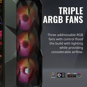 img 2 attached to 🌪️ Cooler Master MasterBox TD500 Mesh Airflow ATX Mid-Tower: Polygonal Mesh, Tempered Glass, E-ATX with ARGB Lighting Fans