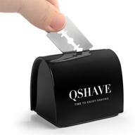 🗑️ qshave blade disposal case – secure storage bank for used safety razor blades logo